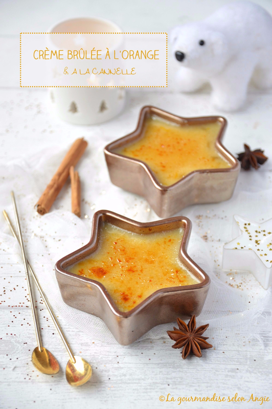 crème brûlée à l'orange et à la cannelle Noël vegan