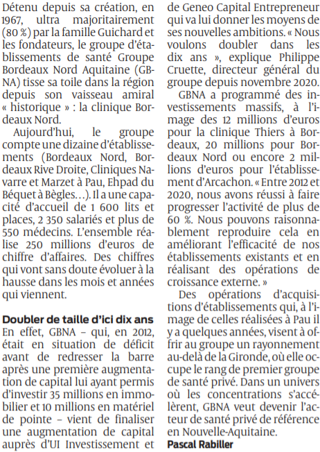 2021 06 10 SO Cliniques l'ambition régionale du Groupe Bordeaux Nord2