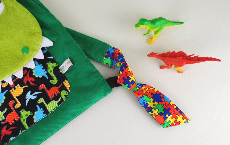 Sac dinosaure personnalisé prénom couleurs sac à dos maternelle dino original