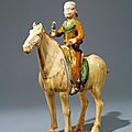 Falconer on Horseback, China, Late <b>7th</b> <b>century</b>-early 8th <b>century</b>, Tang dynasty