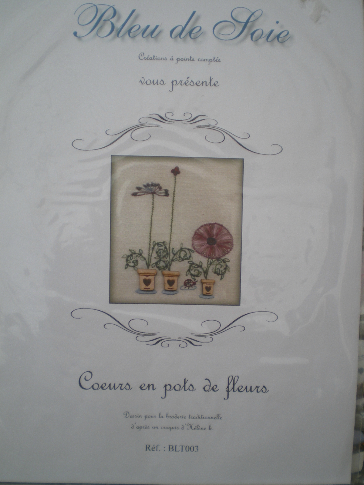Coeurs en pots de fleurs de Bleue de Soie