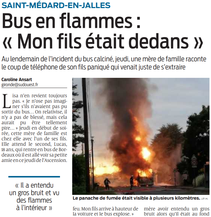 2022 05 28 SO Bus en flammes mon fils était dedans