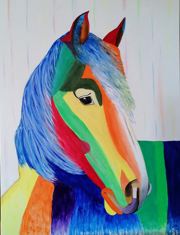 cheval en couleur
