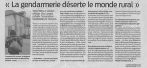 La gendarmerie déserte le monde rural