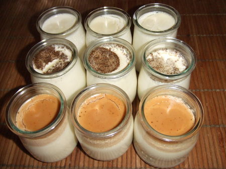 Yaourts natures, à la vanille ou la purée d’amande recettes Petits pots de crème pâtiisière à la vanille