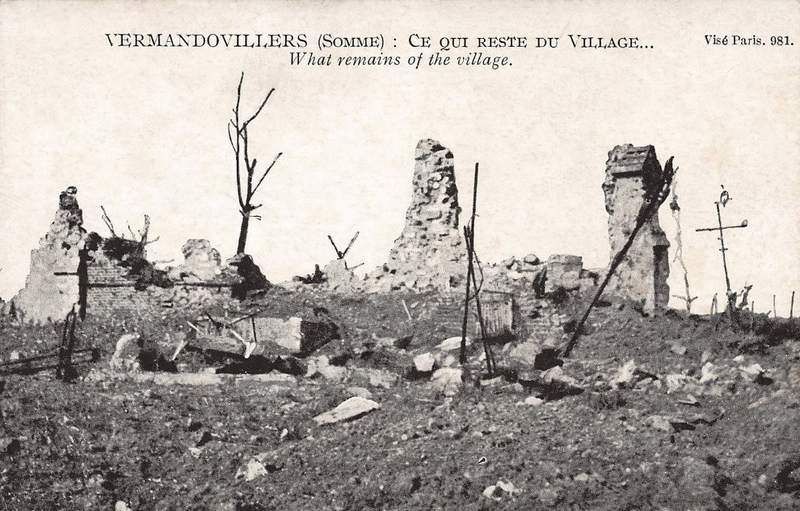 Vermandovillers, ce qui reste du village