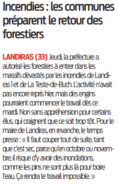 2022 08 30 SO Incendies les communes préparent le retour des forestiers