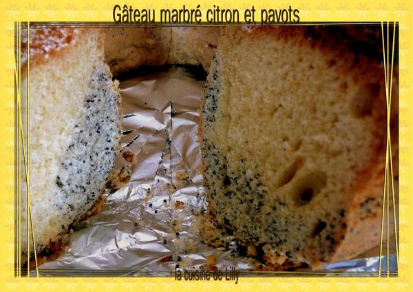 gâteau marbré citron et pavots
