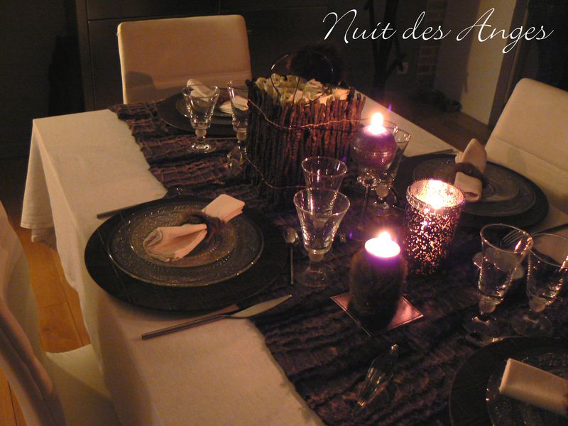 Nuit des anges décoratrice de mariage décoration de table marron chocolat 025