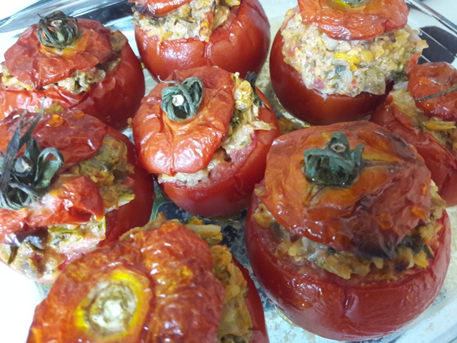 tomates farcies au confit de canard (2)