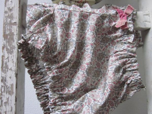 Culotte en coton imprimé rose beige gris - taille S (1)