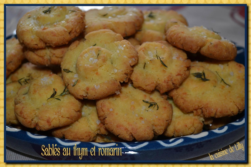 sablés au thym et parmesan