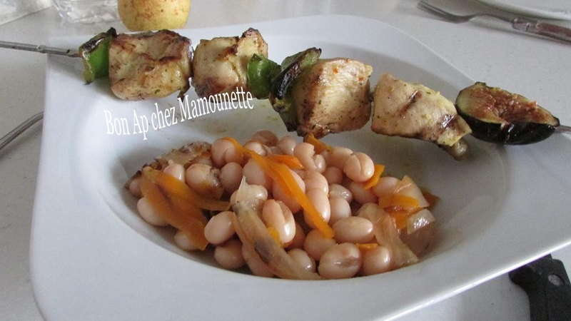 Brochettes filet poulet mariné figue aux cocos de Paimpol 018-