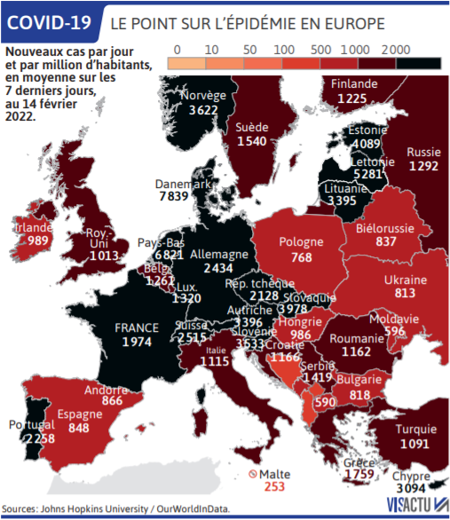2022 02 16 SO Le point sur l'épidémie en Europe