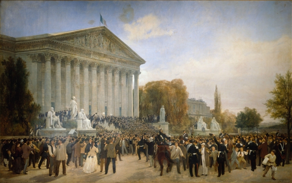 Didier et Guiaud, l'annonce de l'abolition du régime impérial