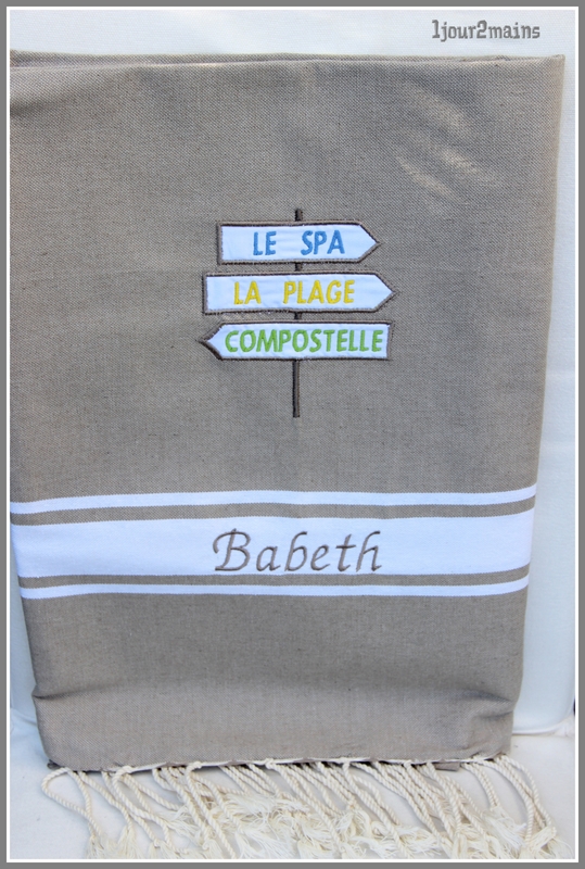 fouta brun direction compostelle