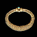 A fine turquoise-set gold wire Bracelet. <b>Persia</b>, 11th Century