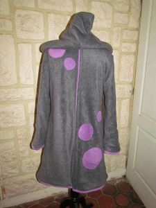 manteau de portage gris et violet bulles (6)