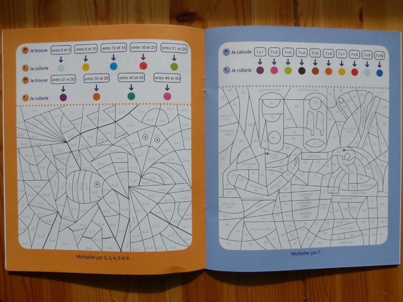 Coloriages malins multiplications magiques