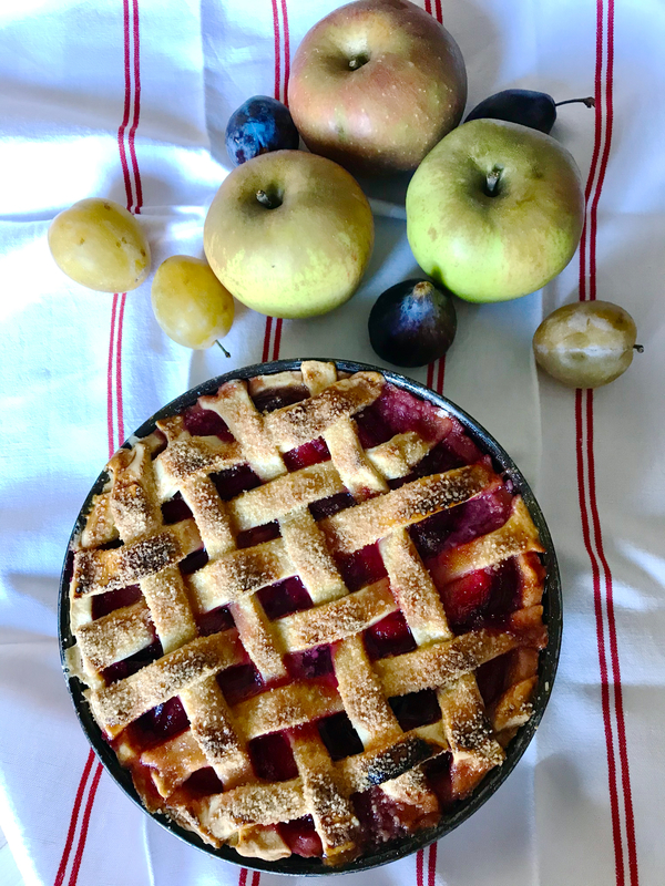 tarte aux prunes à la vanille