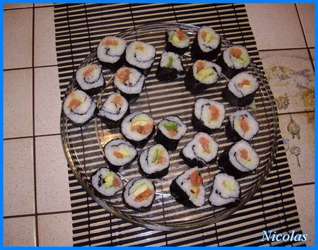 Sushis maisons part Nicolas recettes Mon dernier réveillon...