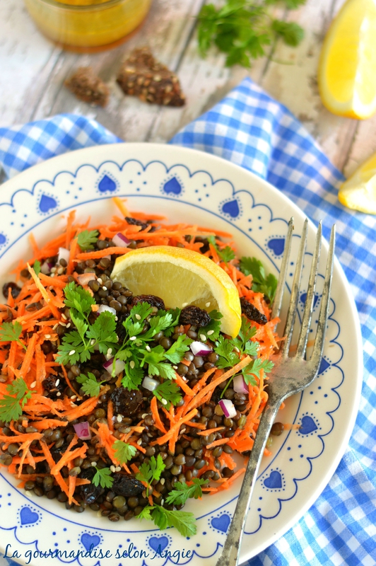 salade lentilles carottes - vinaigrette au curry 2