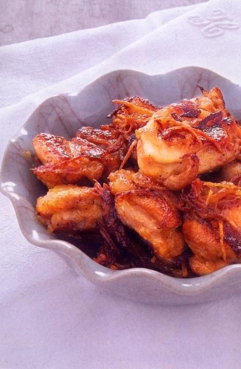 Saveurs : le gingembre. Photo © Valéry Guedes. Poulet au cava et au gingembre.