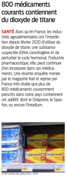 2021 12 26 SO 800 médicaments courants contiennent du dioxyde de titane