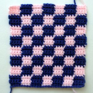 200 carrés crochet Damier
