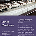 Ciclo de Conciertos “LUNES MUSICALES” - 21 octubre 2019 