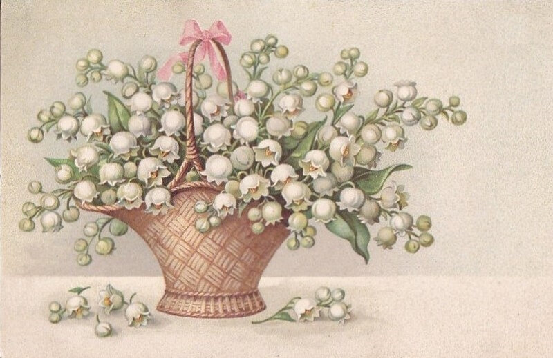 CPA Panier Muguet 1er Mai