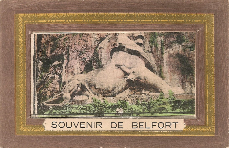 Belfort CPA Lion Souvenir Avec dépliant photos BF 5bis R