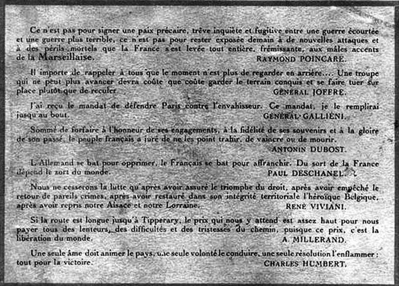 Calendrier de poche de l'année 1916 L'année de la Victoire, pour la France, Pour l'Armée
