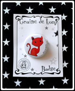badge chat rouge
