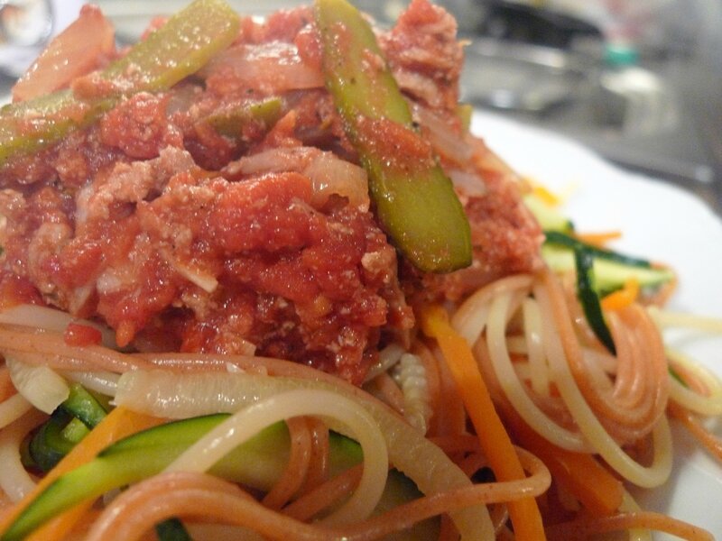 Spaghettis au thon façon bolognaise