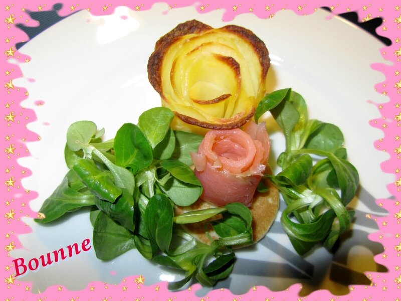 Roses de pommes de terre et saumon (1)