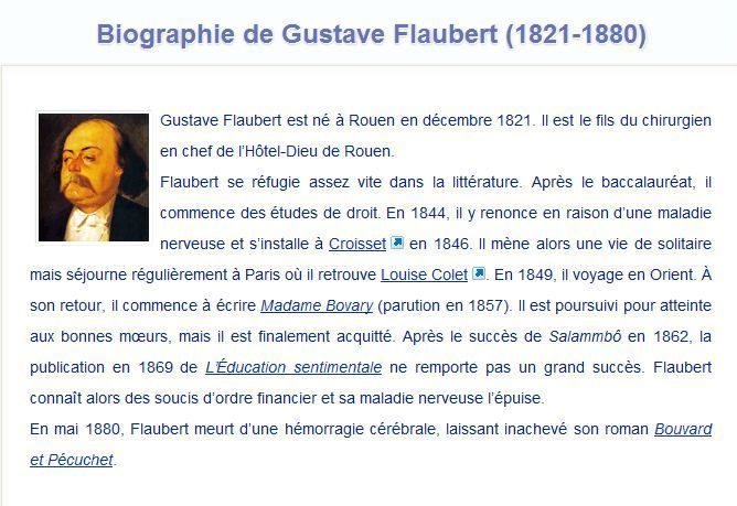 biographie Flaubert