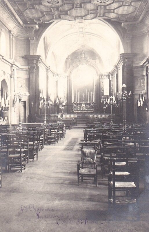 église Saint-Pierre vue intérieure cpa