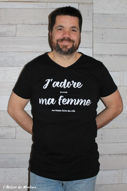 tee shirt personnalisé j adore ma femme