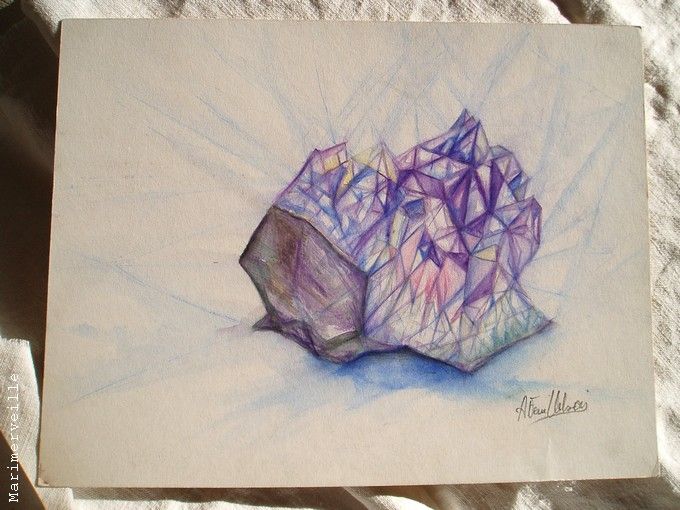 Etude (crayon aquarellable)