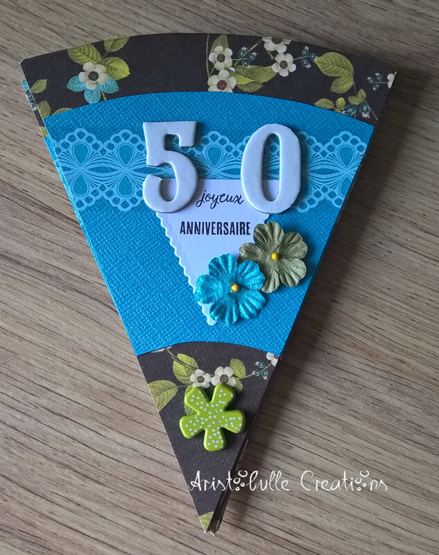 Carte éventail anniversaire 50 - 20 juin 19