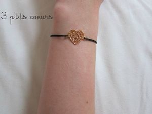 bracelet coeur palqué
