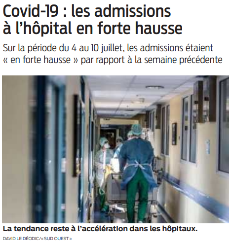 2022 07 15 SO Covid-19 les admissions à l'hôpital en forte hausse