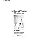 Haïkus et Tankas d'animaux, participation de deux écoles, dont... Et autres livres de saisons à partager