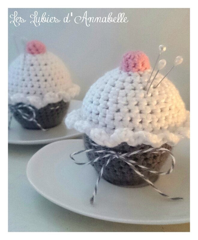Cupcakes crochets shabby Chic