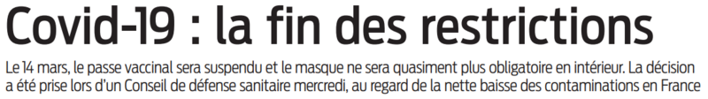 2022 03 04 SO Covid-19 la fin des restrictions