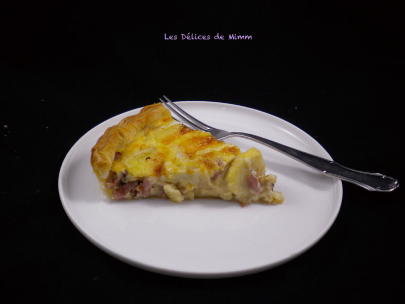 Quiche au camembert, pommes et lardons 3