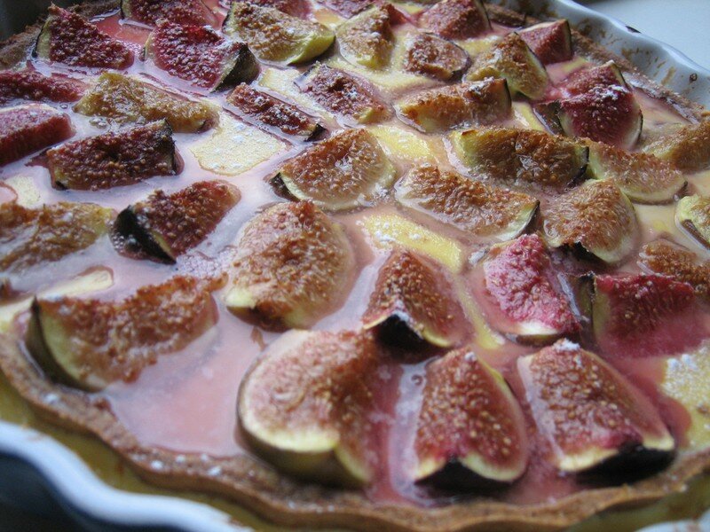 Tarte crémeuse aux figues