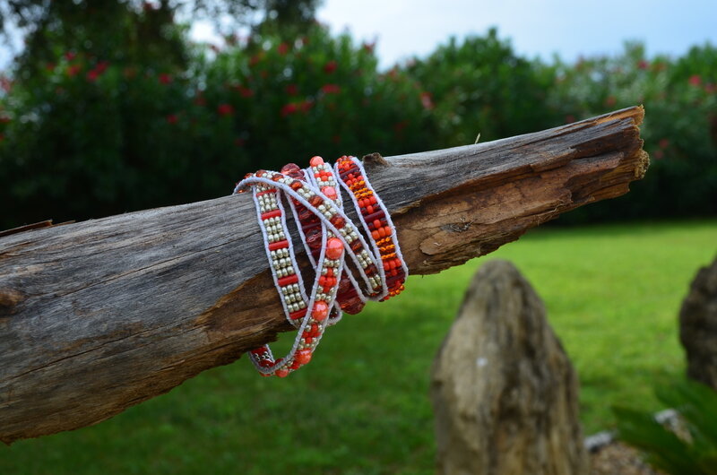 Bracelet_Wrap_5_tour_rouge_orange