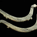 A rare pair of <b>grey</b> jade 'dragon' pendants, Warring States Period-Han Dynasty (475 BC-220 AD)3